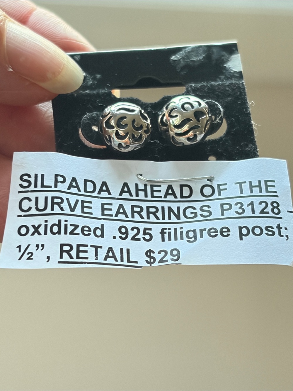 Silpada .925 sterling post earrings